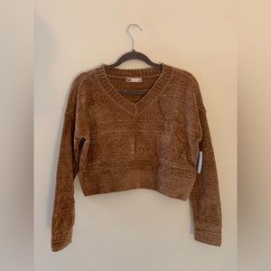 Teddy vneck sweater